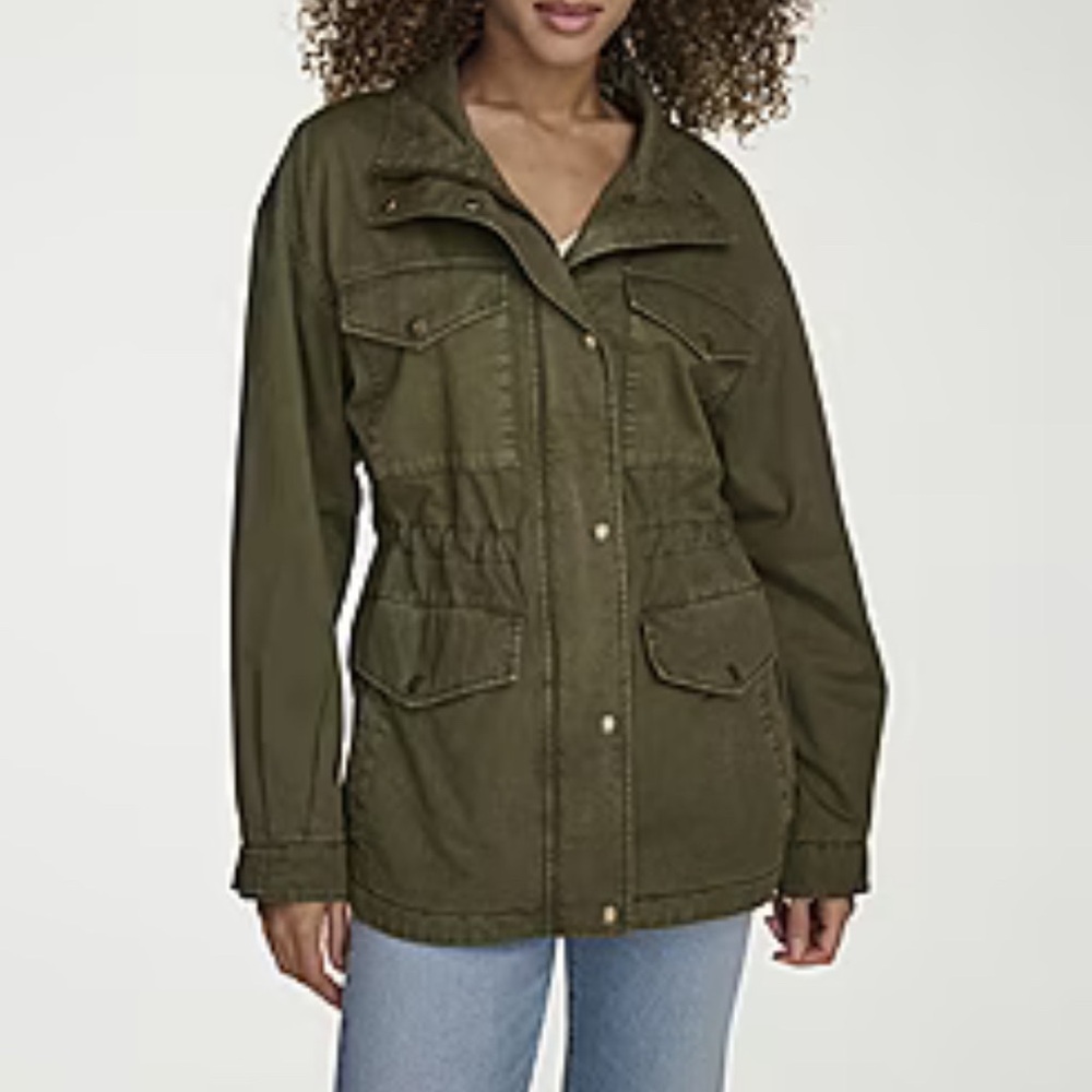 A.N.A Green Stone Utility Anorak Light Weight Safari Jacket Size L